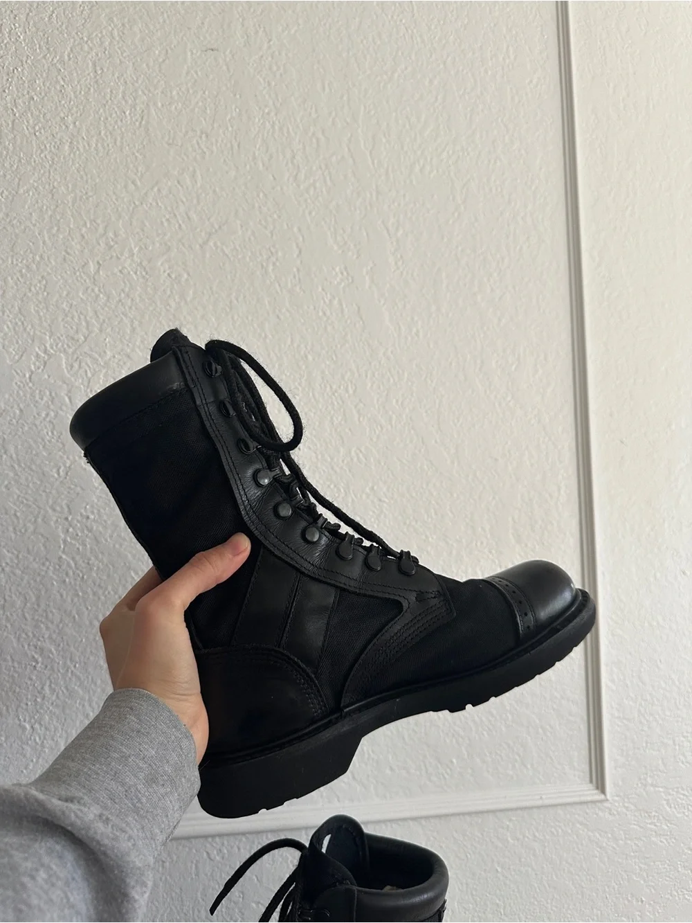 Vintage Corcoran Jump Boots 8 Marauder Combat Leather Cap Toe Pics USA J25178 7